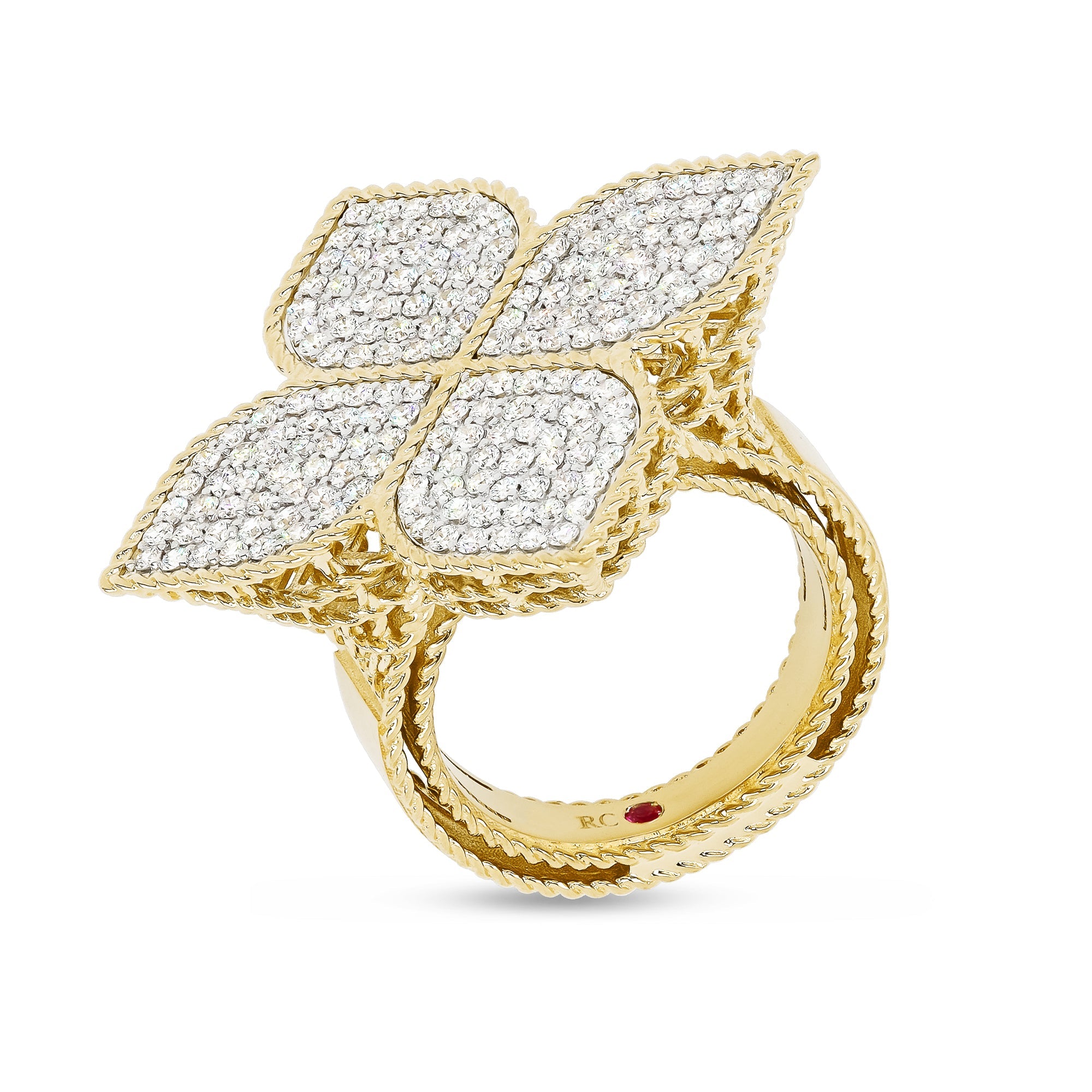 Princess Flower Ring with Diamonds - Dracakis Jewellers Princess Flower Ring with Diamonds - Dracakis Jewellers