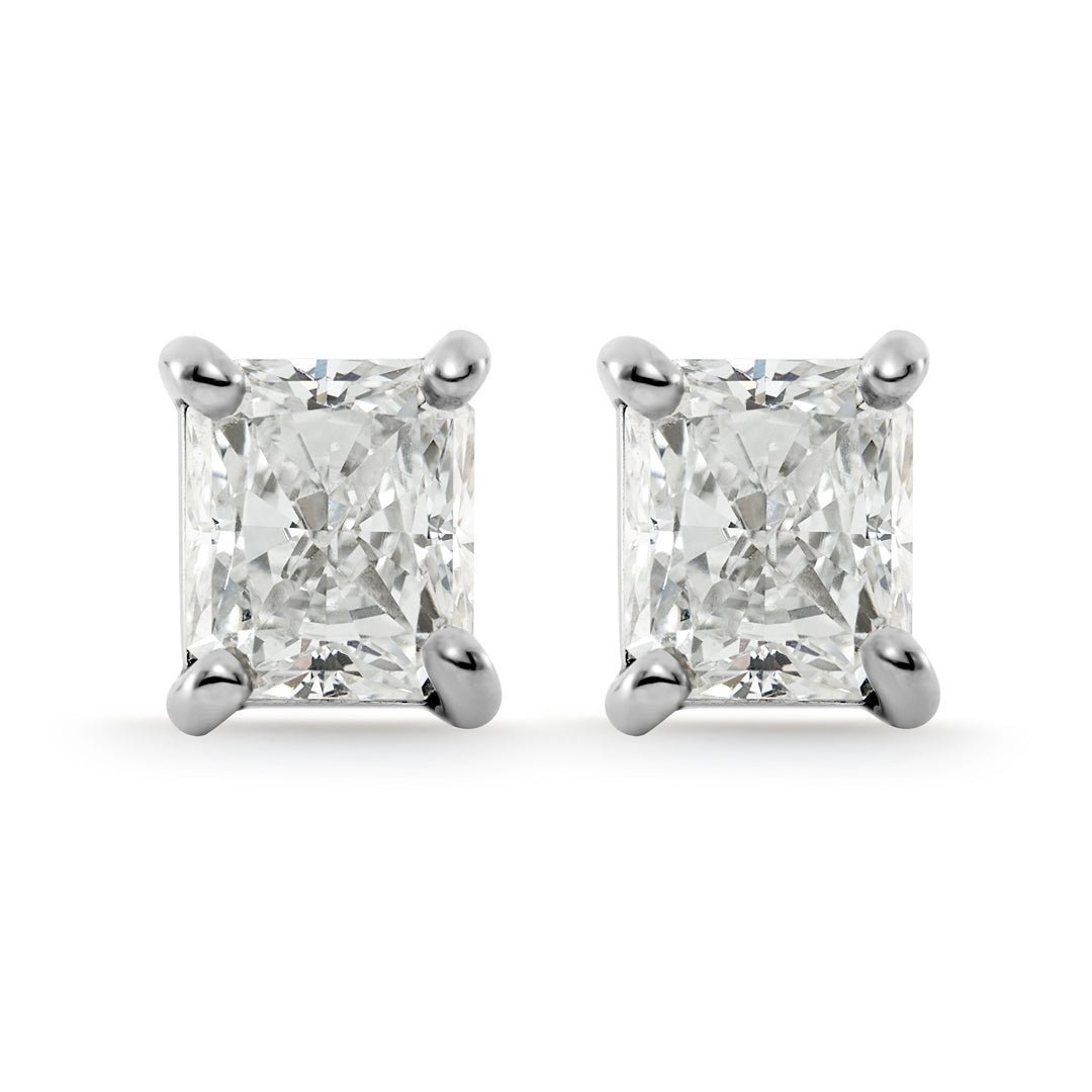 Radiant Cut Diamond Earrings - Dracakis Jewellers Radiant Cut Diamond Earrings - Dracakis Jewellers
