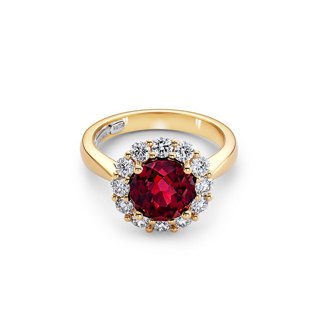 Rhodolite Garnet & Diamond Ring - Dracakis Jewellers Rhodolite Garnet & Diamond Ring - Dracakis Jewellers