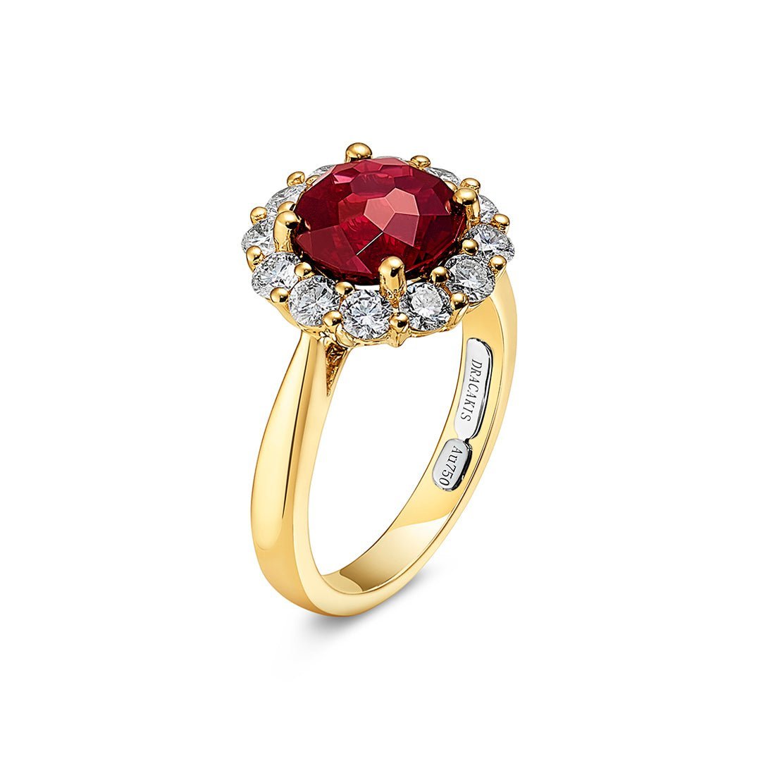 Rhodolite Garnet & Diamond Ring - Dracakis Jewellers Rhodolite Garnet & Diamond Ring - Dracakis Jewellers