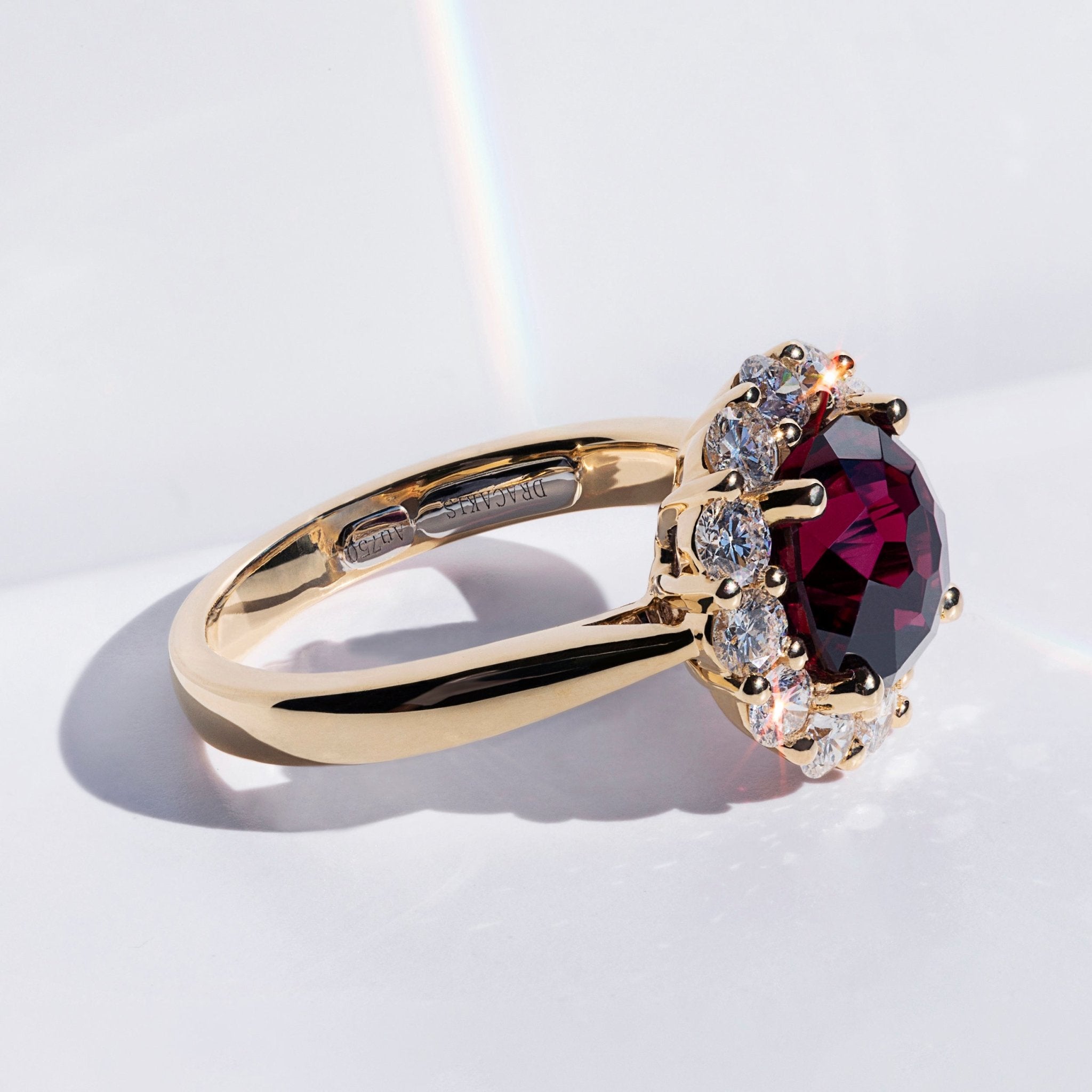 Rhodolite Garnet & Diamond Ring - Dracakis Jewellers Rhodolite Garnet & Diamond Ring - Dracakis Jewellers