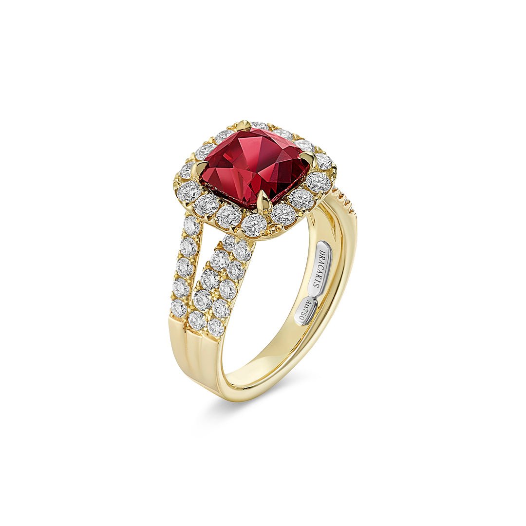 Rhodollite Garnet & Diamond Ring - Dracakis Jewellers Rhodollite Garnet & Diamond Ring - Dracakis Jewellers