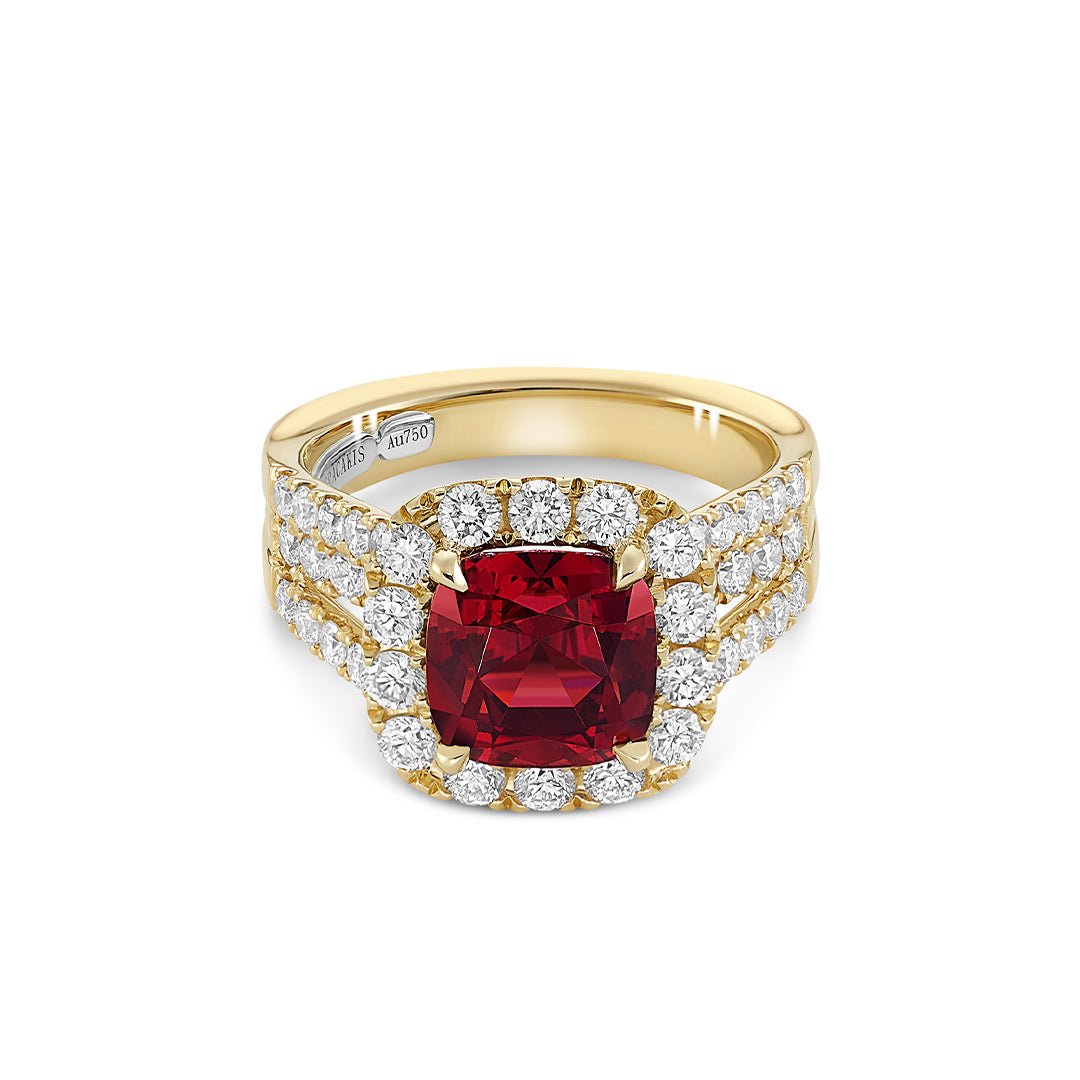 Rhodollite Garnet & Diamond Ring - Dracakis Jewellers Rhodollite Garnet & Diamond Ring - Dracakis Jewellers