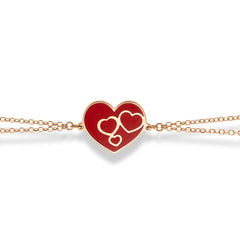 Rose Gold, Diamond & Enamel Heart Bracelet - Dracakis Jewellers