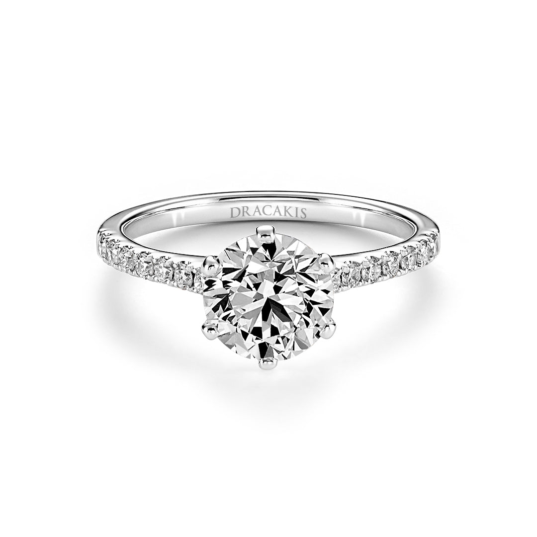 Brilliant Cut Diamond Engagement Ring - Dracakis Jewellers Brilliant Cut Diamond Engagement Ring - Dracakis Jewellers