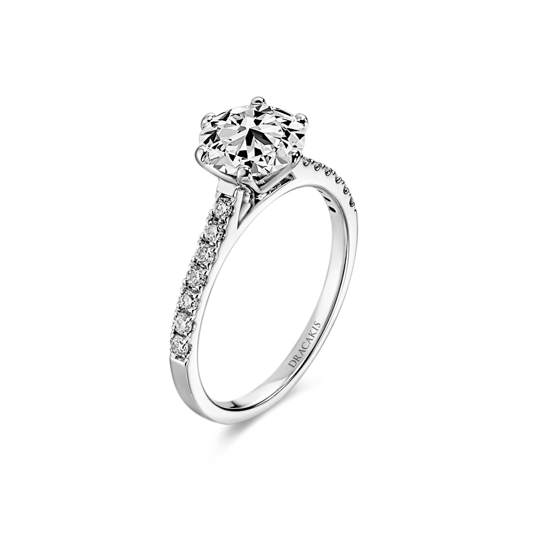 Brilliant Cut Diamond Engagement Ring - Dracakis Jewellers Brilliant Cut Diamond Engagement Ring - Dracakis Jewellers