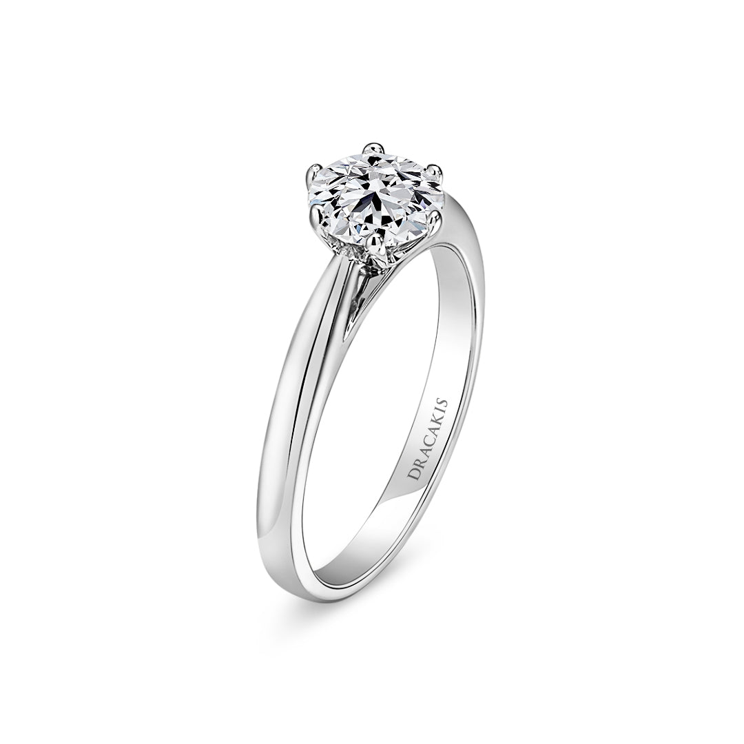 Brilliant Cut Diamond Solitaire Engagement Ring - Dracakis Jewellers