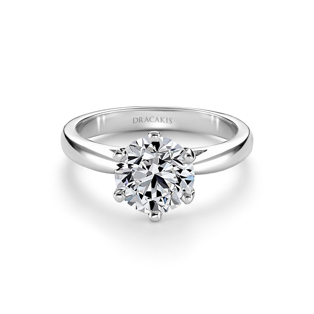 Brilliant Cut Diamond Solitaire Engagement Ring - Dracakis Jewellers