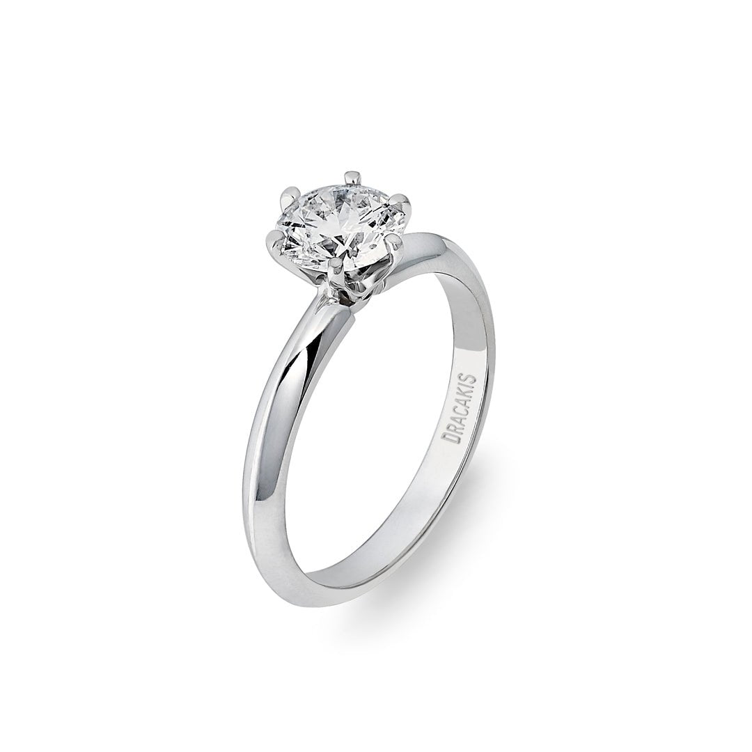 Brilliant Cut Diamond Solitaire Engagement Ring - Dracakis Jewellers Brilliant Cut Diamond Solitaire Engagement Ring - Dracakis Jewellers
