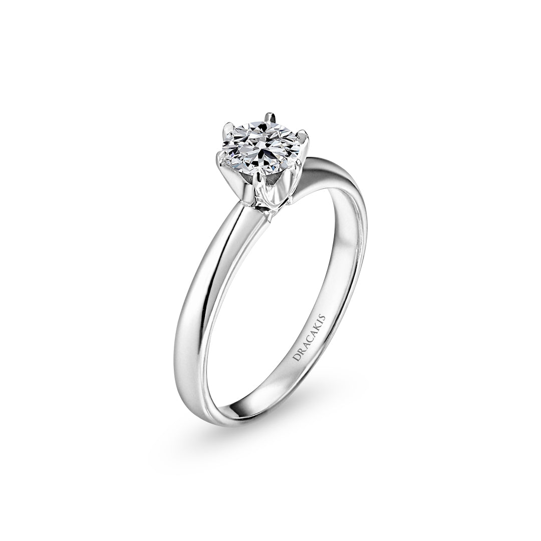 Brilliant Cut Diamond Solitaire Engagement Ring - Dracakis Jewellers Brilliant Cut Diamond Solitaire Engagement Ring - Dracakis Jewellers