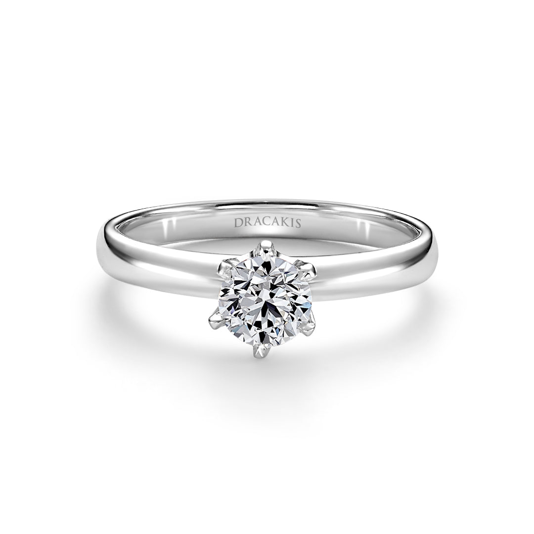 Brilliant Cut Diamond Solitaire Engagement Ring - Dracakis Jewellers Brilliant Cut Diamond Solitaire Engagement Ring - Dracakis Jewellers