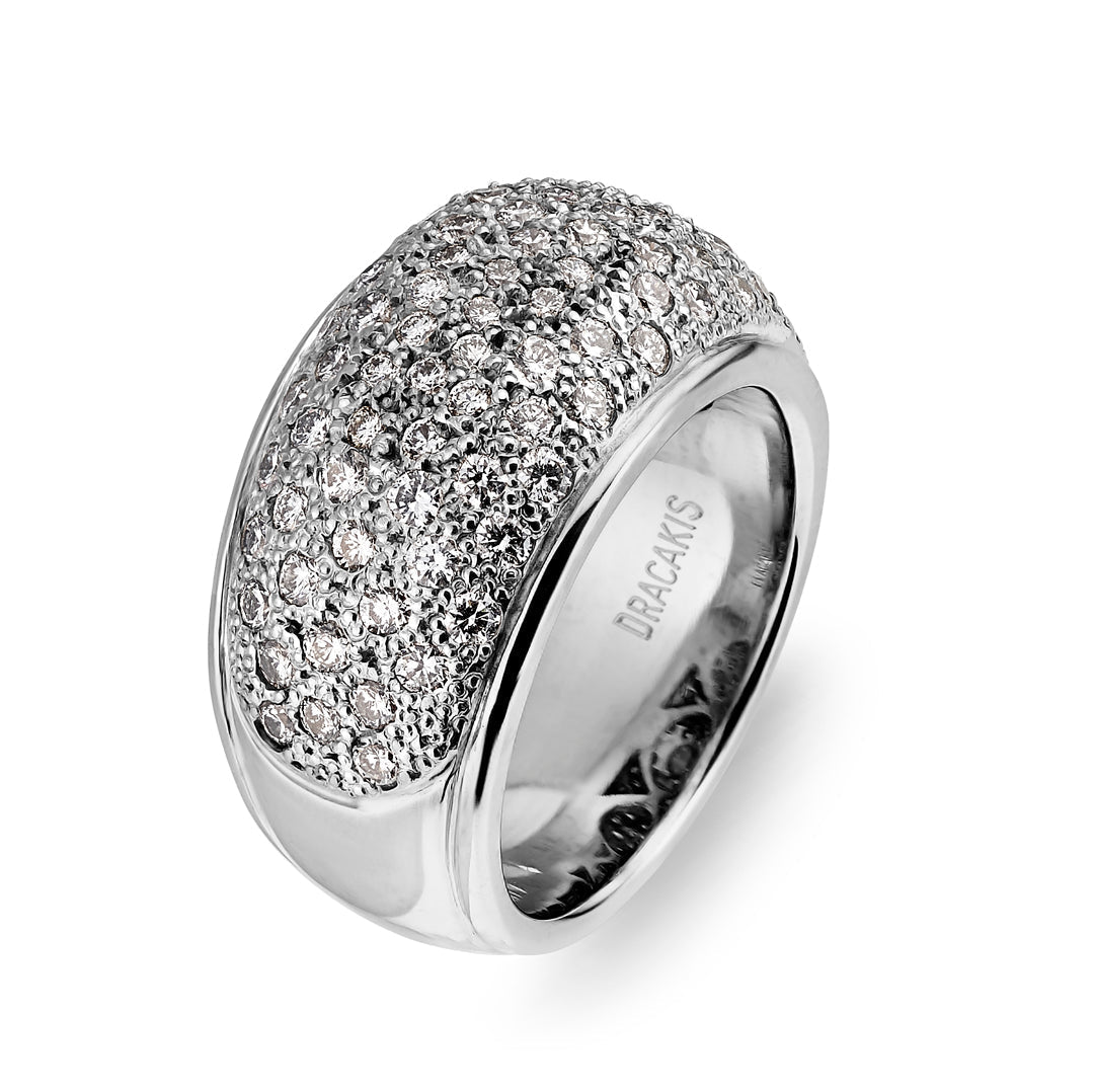 Brilliant Cut Pave Diamond Ring - Dracakis Jewellers Brilliant Cut Pave Diamond Ring - Dracakis Jewellers