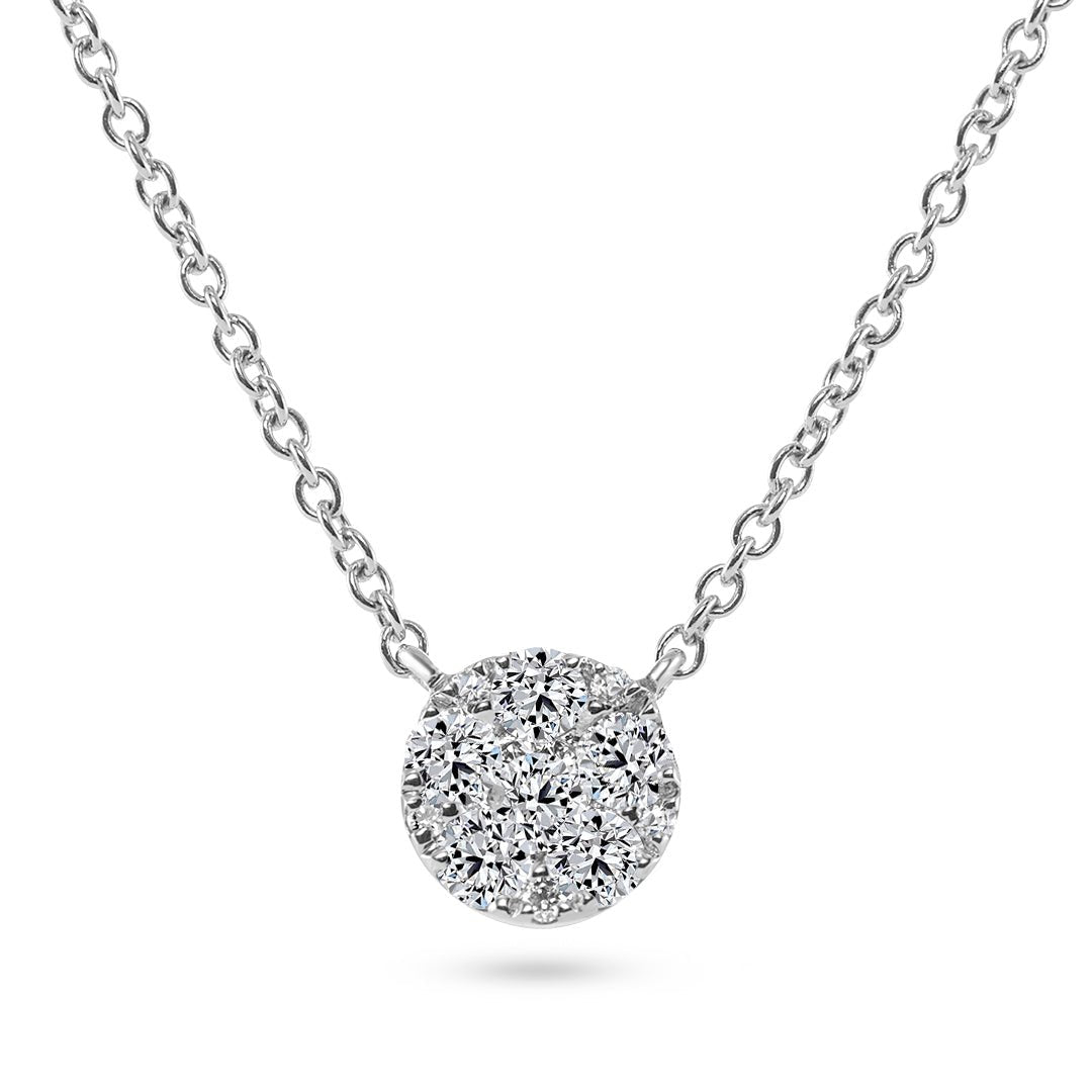 Round Pave Diamond Pendant - Dracakis Jewellers Round Pave Diamond Pendant - Dracakis Jewellers