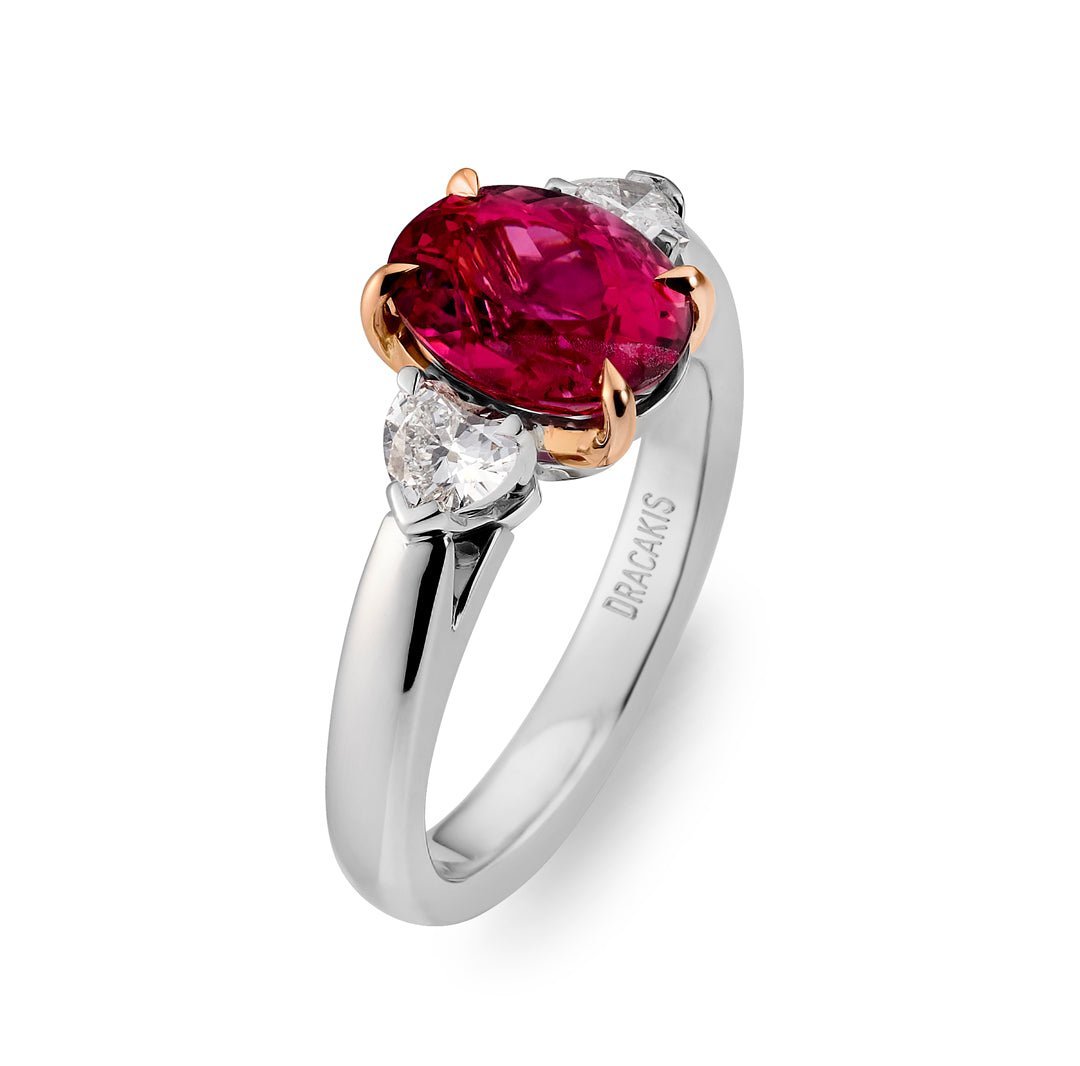 Rubellite Tourmaline & Diamond Ring - Dracakis Jewellers Rubellite Tourmaline & Diamond Ring - Dracakis Jewellers