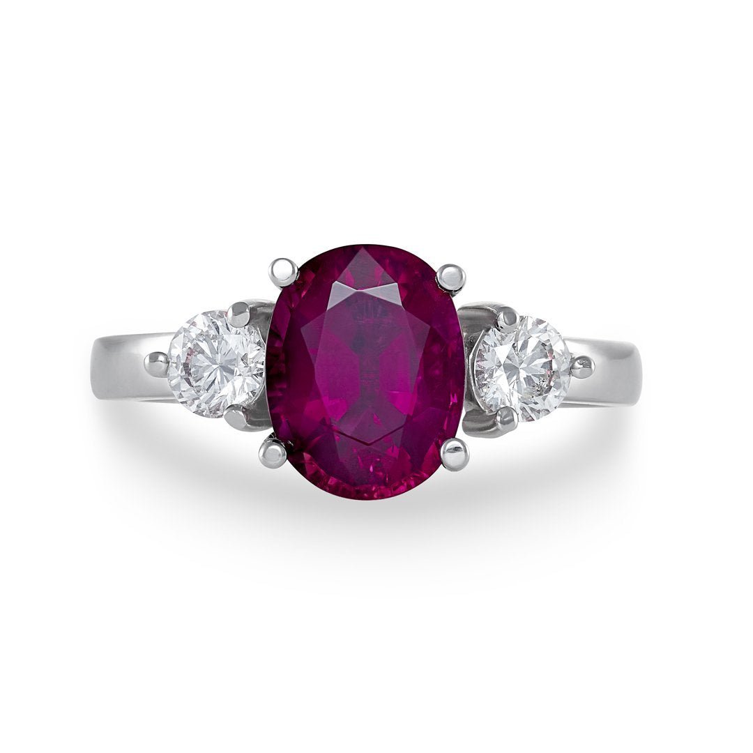 Rubellite Tourmaline & Diamond Ring - Dracakis Jewellers Rubellite Tourmaline & Diamond Ring - Dracakis Jewellers