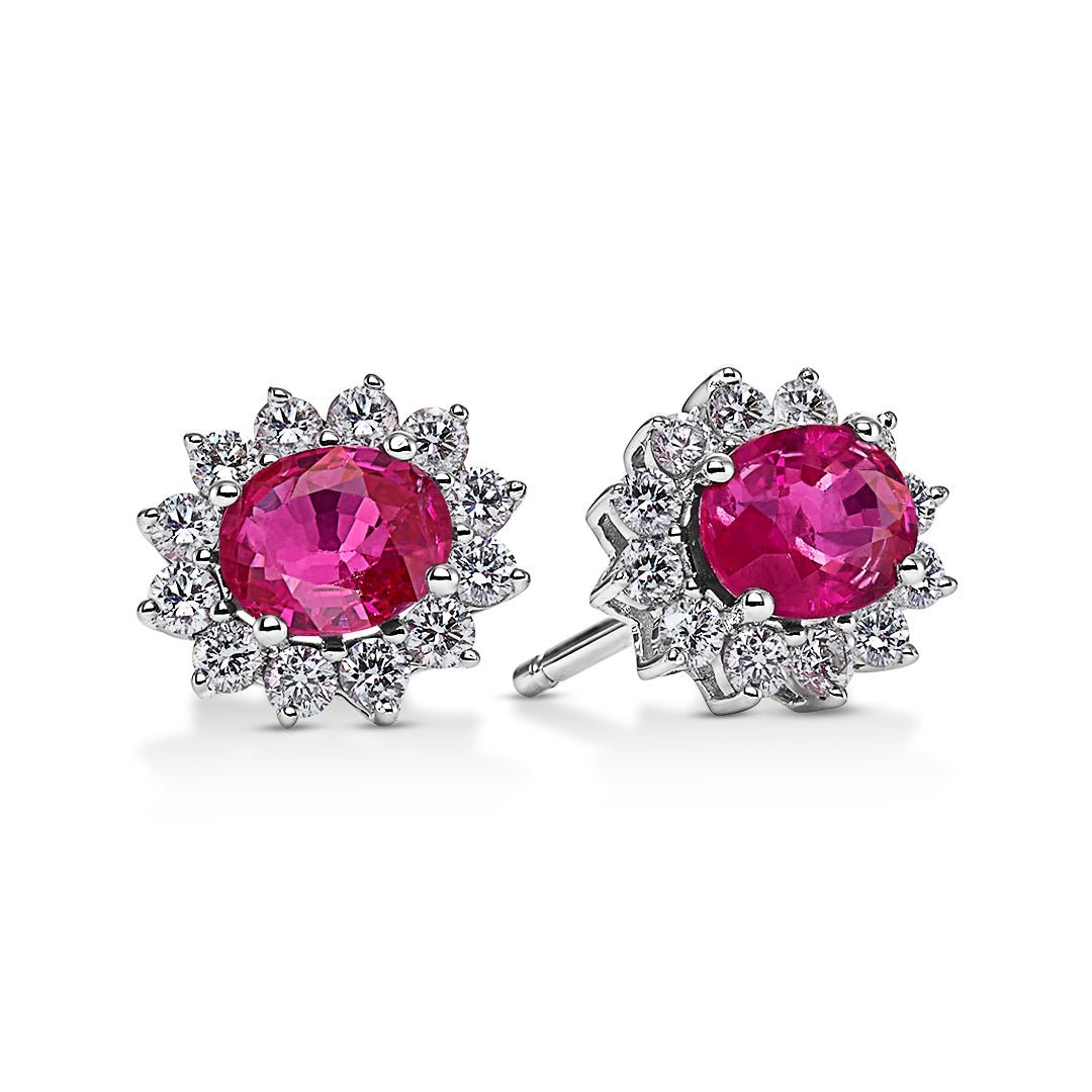 Ruby & Diamond Earrings - Dracakis Jewellers Ruby & Diamond Earrings - Dracakis Jewellers