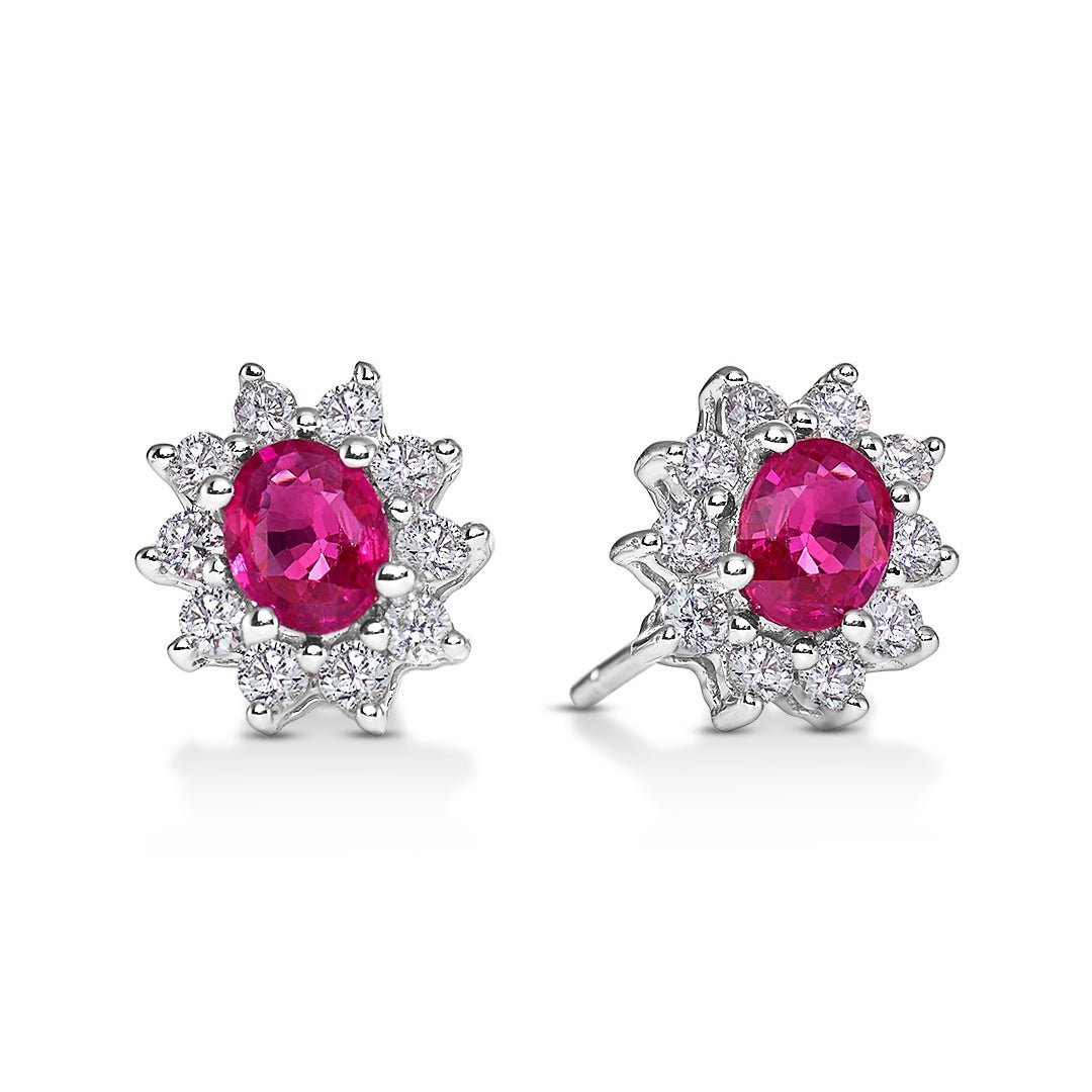 Ruby & Diamond Earrings - Dracakis Jewellers Ruby & Diamond Earrings - Dracakis Jewellers