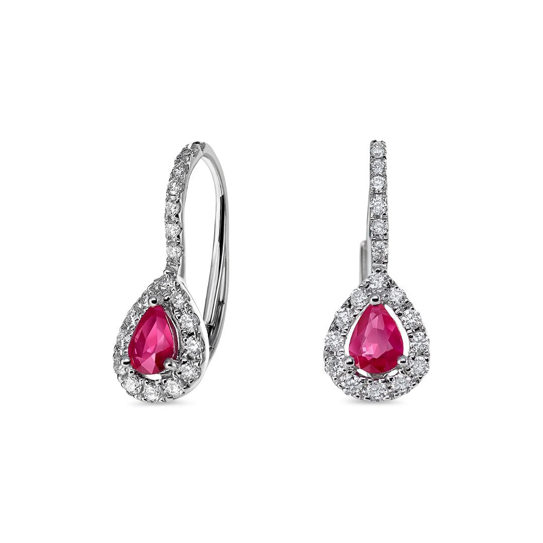 Ruby & Diamond Earrings - Dracakis Jewellers Ruby & Diamond Earrings - Dracakis Jewellers