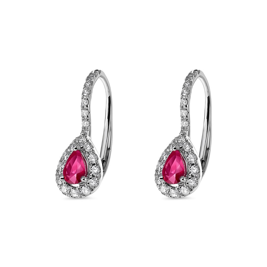 Ruby & Diamond Earrings - Dracakis Jewellers Ruby & Diamond Earrings - Dracakis Jewellers