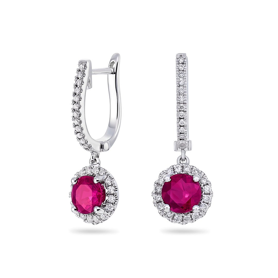 Ruby & Diamond Earrings - Dracakis Jewellers Ruby & Diamond Earrings - Dracakis Jewellers
