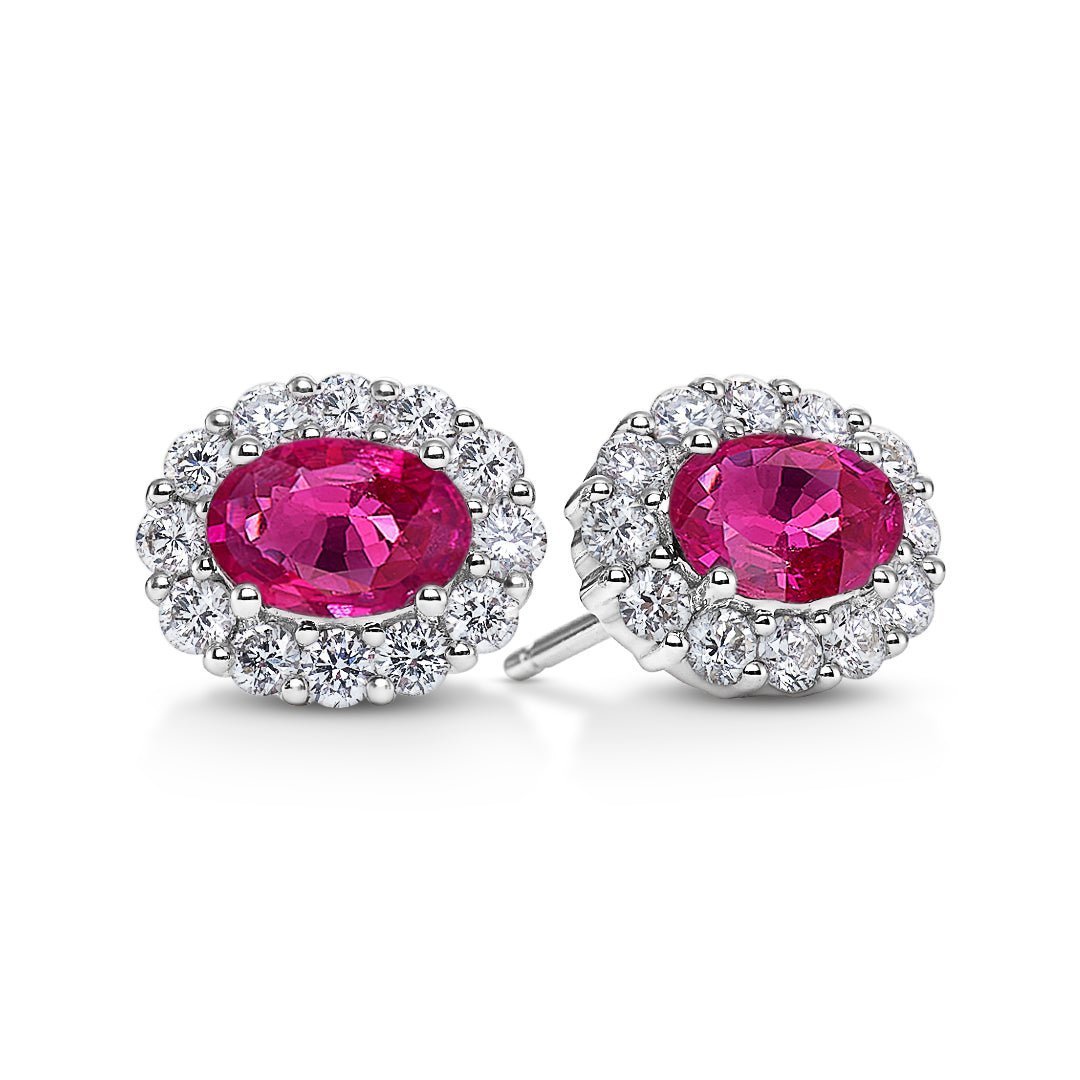 Ruby & Diamond Earrings - Dracakis Jewellers Ruby & Diamond Earrings - Dracakis Jewellers