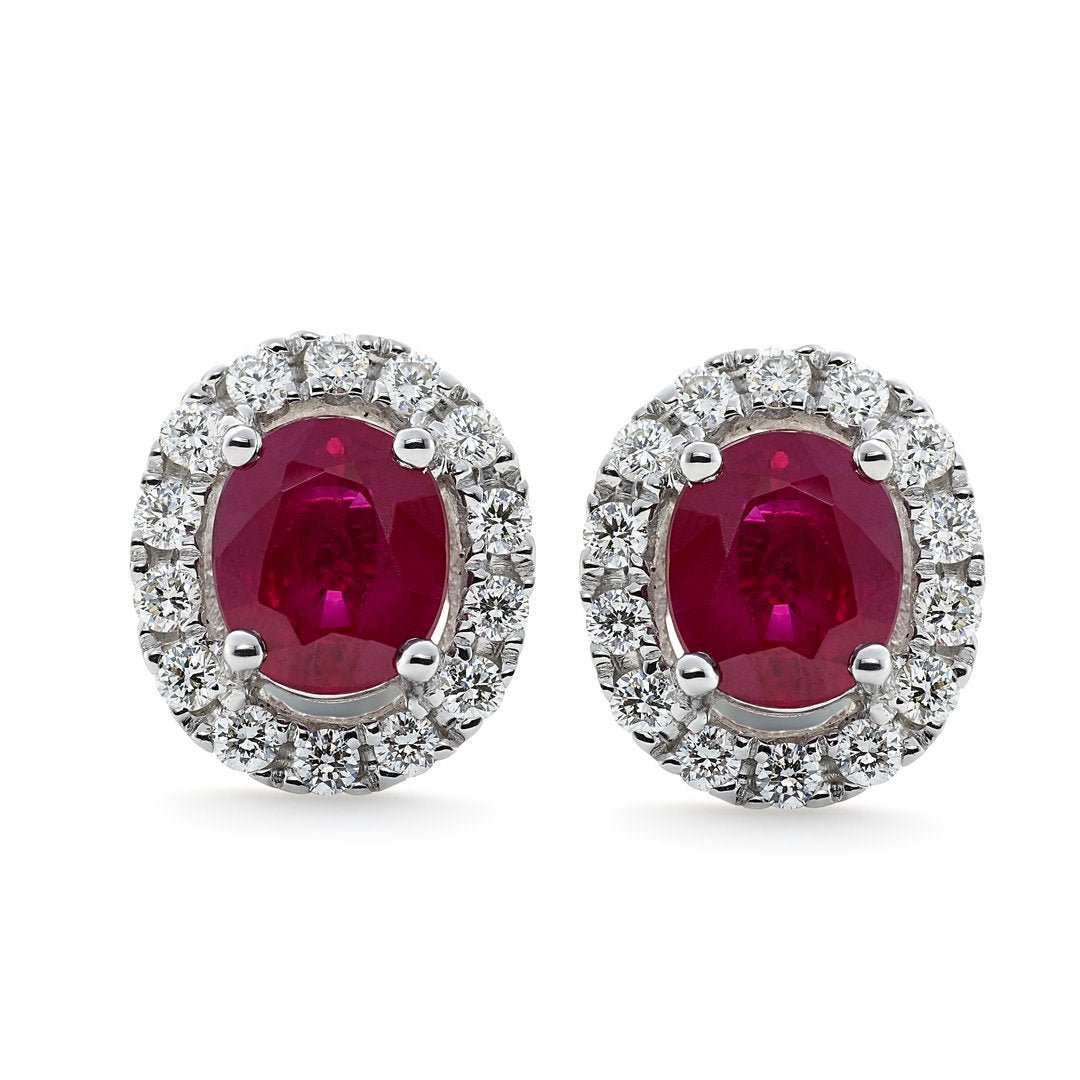 Ruby & Diamond Earrings - Dracakis Jewellers Ruby & Diamond Earrings - Dracakis Jewellers