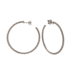 Silver XL Hoop Earrings - Dracakis Jewellers