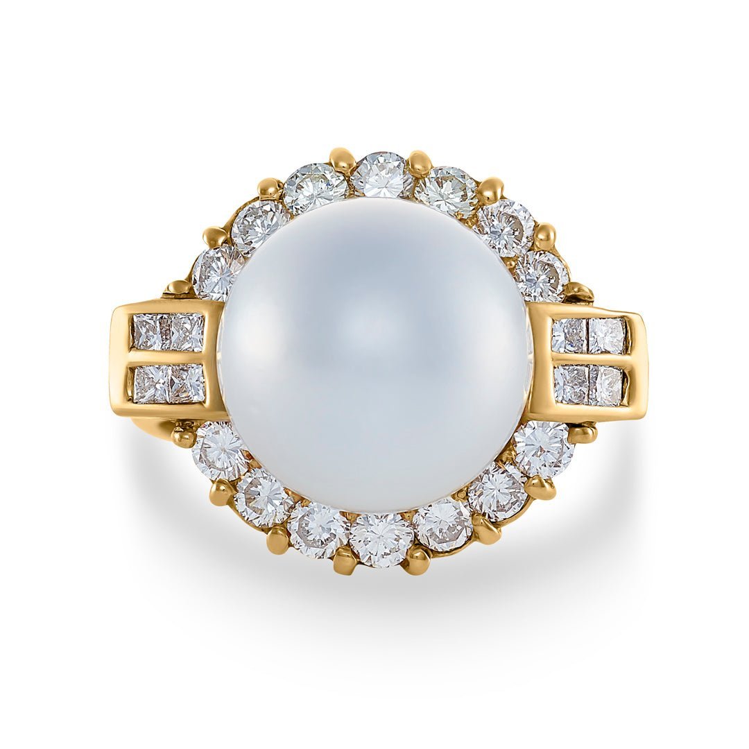 South Sea Pearl & Diamond Dress Ring - Dracakis Jewellers South Sea Pearl & Diamond Dress Ring - Dracakis Jewellers