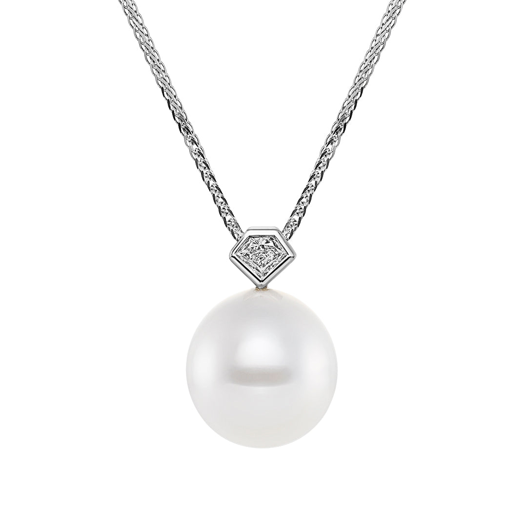 South Sea Pearl & Diamond Pendant - Dracakis Jewellers South Sea Pearl & Diamond Pendant - Dracakis Jewellers