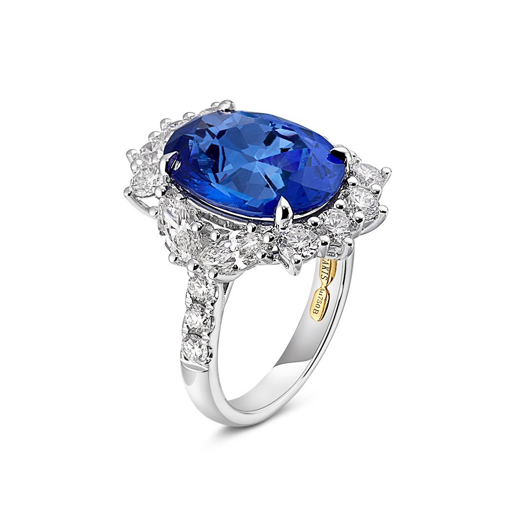 Tanzanite & Diamond Cocktail Ring - Dracakis Jewellers Tanzanite & Diamond Cocktail Ring - Dracakis Jewellers