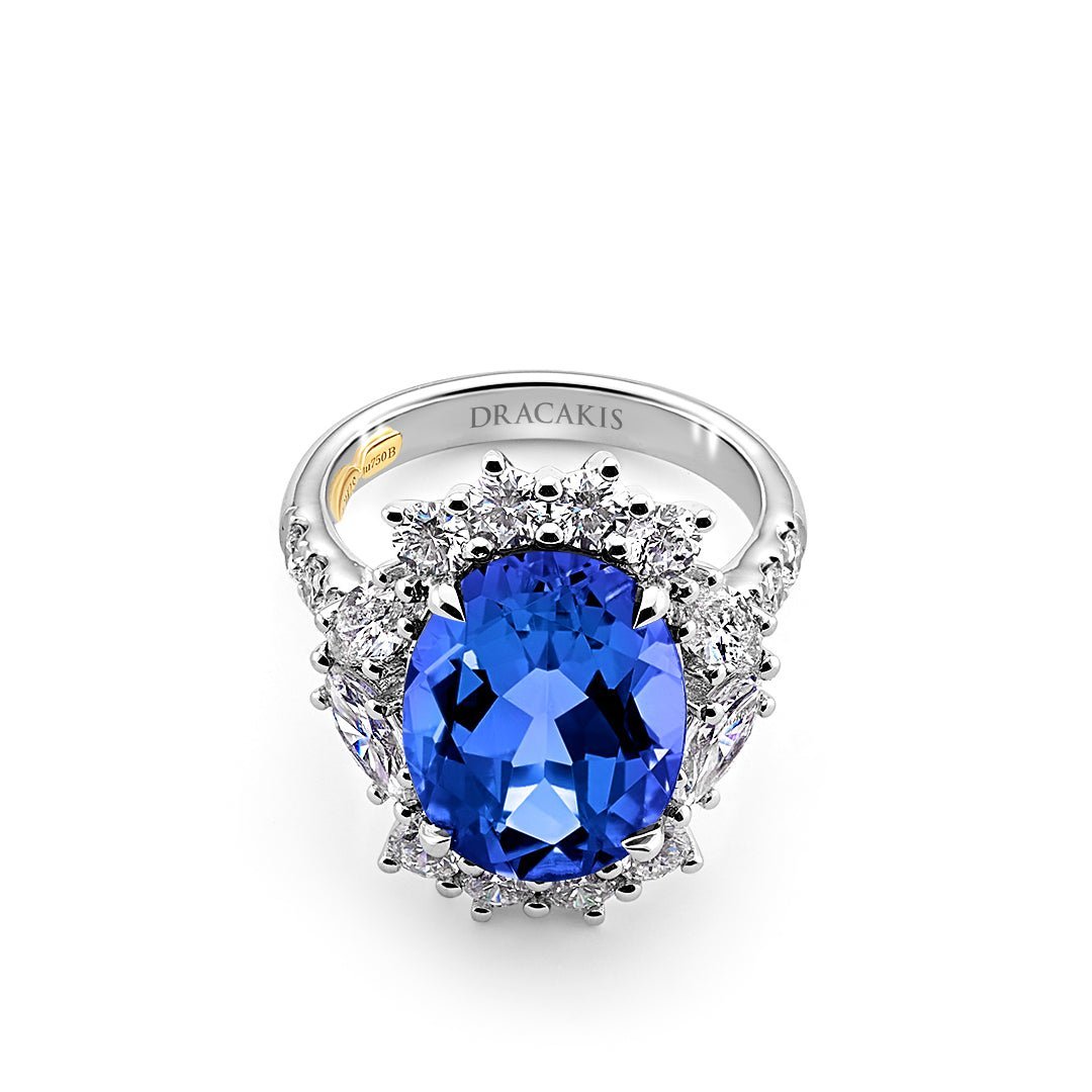 Tanzanite & Diamond Cocktail Ring - Dracakis Jewellers Tanzanite & Diamond Cocktail Ring - Dracakis Jewellers