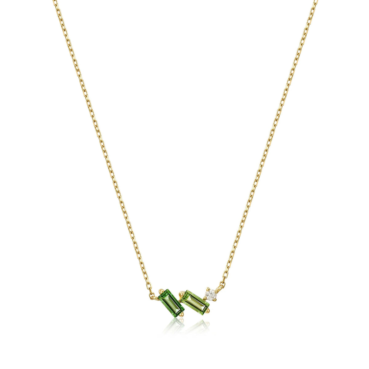 Tourmaline and White Sapphire Necklace - Dracakis Jewellers