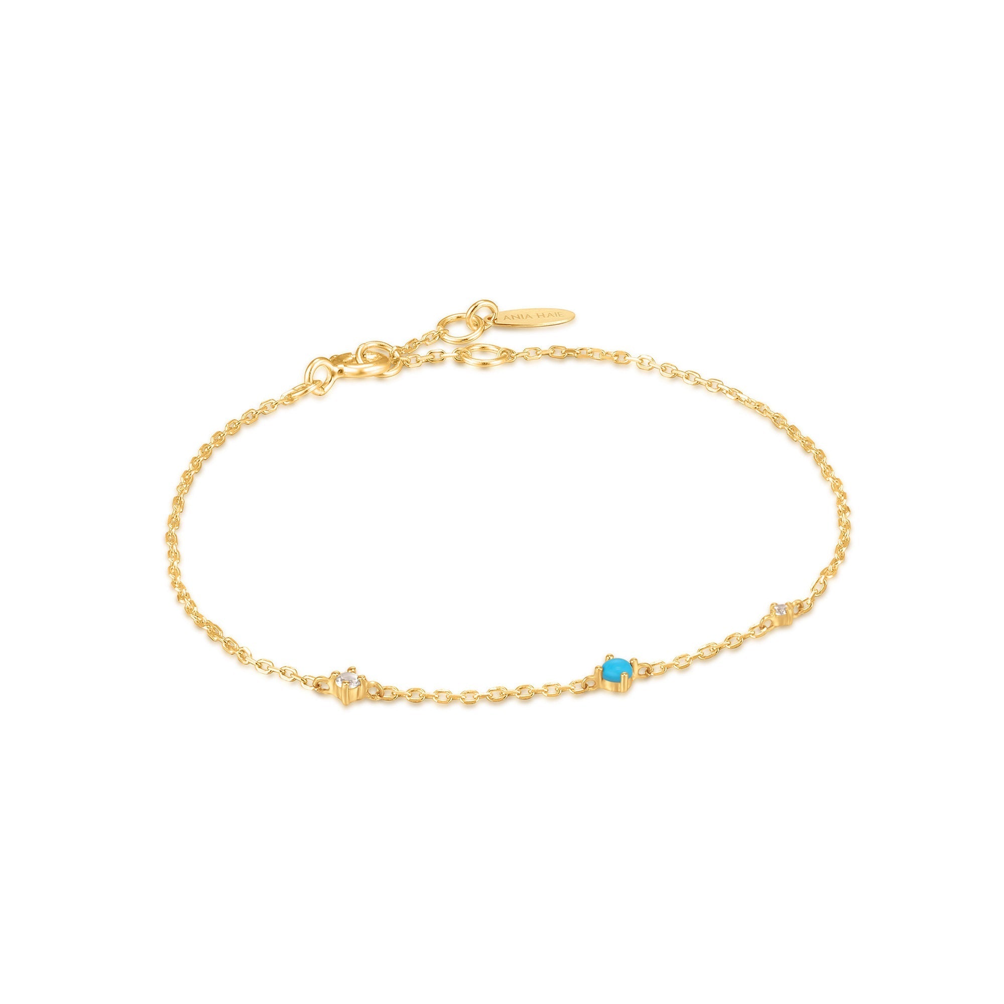 Turquoise and White Sapphire Bracelet - Dracakis Jewellers