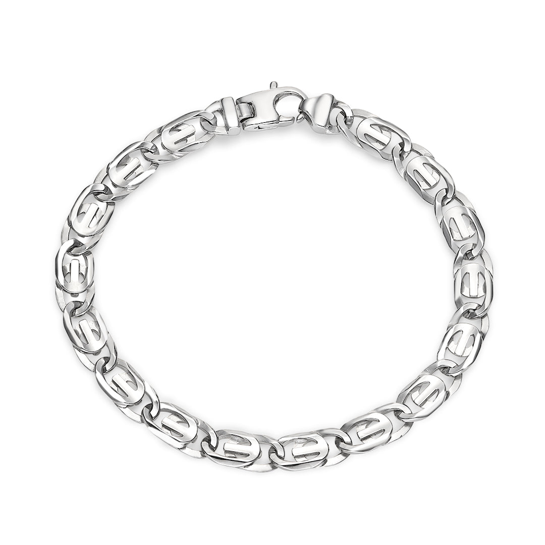 White Gold Fancy Fish Eye Link Bracelet - Dracakis Jewellers White Gold Fancy Fish Eye Link Bracelet - Dracakis Jewellers