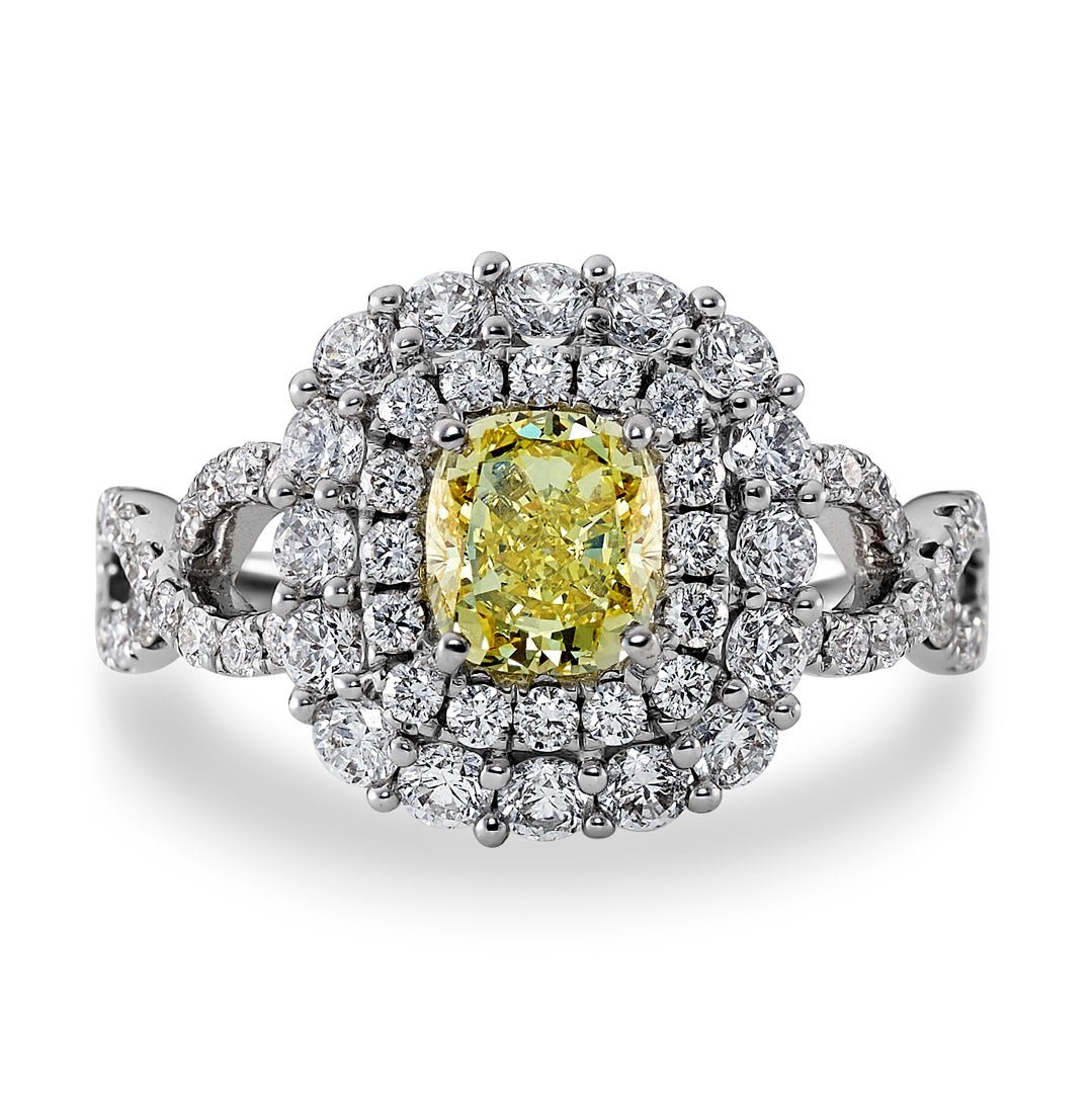 Yellow & White Diamond Engagement Ring - Dracakis Jewellers Yellow & White Diamond Engagement Ring - Dracakis Jewellers