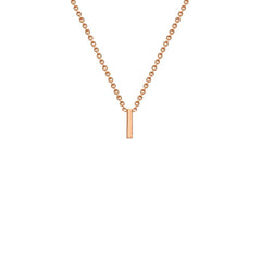 9K Rose Gold 'I' Initial Adjustable Letter Necklace 38/43cm - Dracakis Jewellers