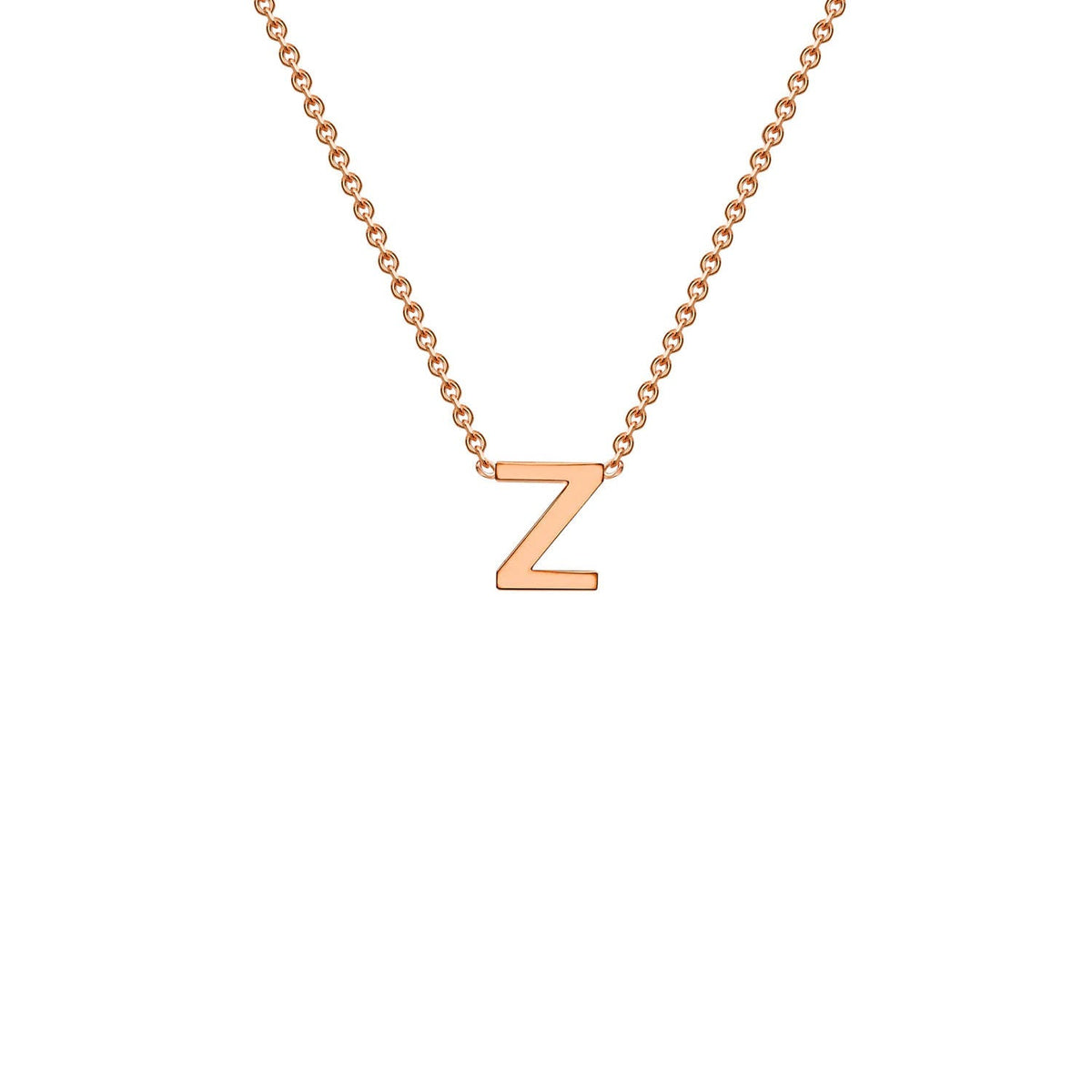 9K Rose Gold 'Z' Initial Adjustable Letter Necklace 38/43cm - Dracakis Jewellers