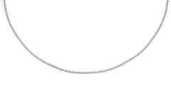 9K White Gold Diamond Cut Curb Chain - Dracakis Jewellers