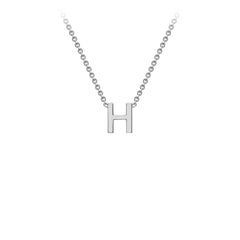 9K White Gold 'H' Initial Adjustable Letter Necklace 38/43cm - Dracakis Jewellers