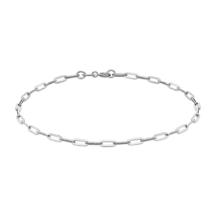 Fine Paperclip Link Gold Bracelet - Dracakis Jewellers