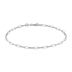 Fine Paperclip Link Gold Bracelet - Dracakis Jewellers