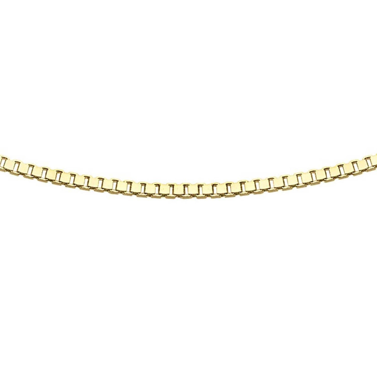 9K Yellow Gold 0.5mm Adjustable Heart Slider Box Chain 56cm - Dracakis Jewellers