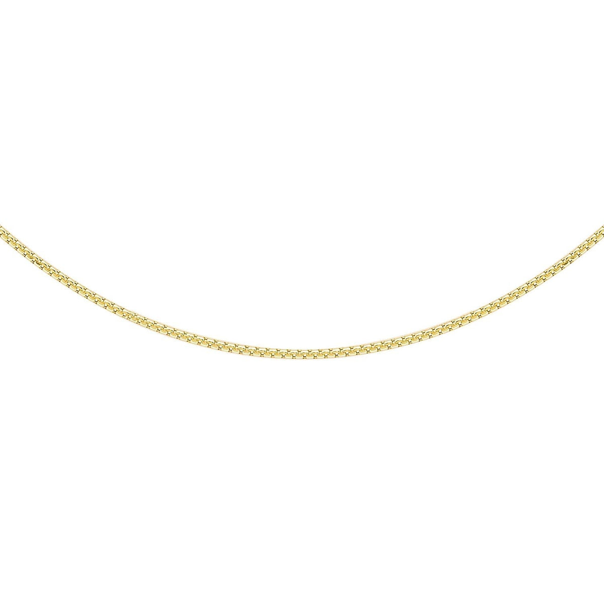 9K Yellow Gold 22 Diamond Cut Box Chain 40cm - Dracakis Jewellers