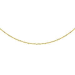 9K Yellow Gold 22 Diamond Cut Box Chain 40cm - Dracakis Jewellers