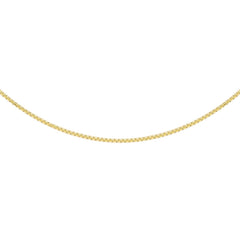 9K Yellow Gold 22 Diamond Cut Box Chain 45cm - Dracakis Jewellers