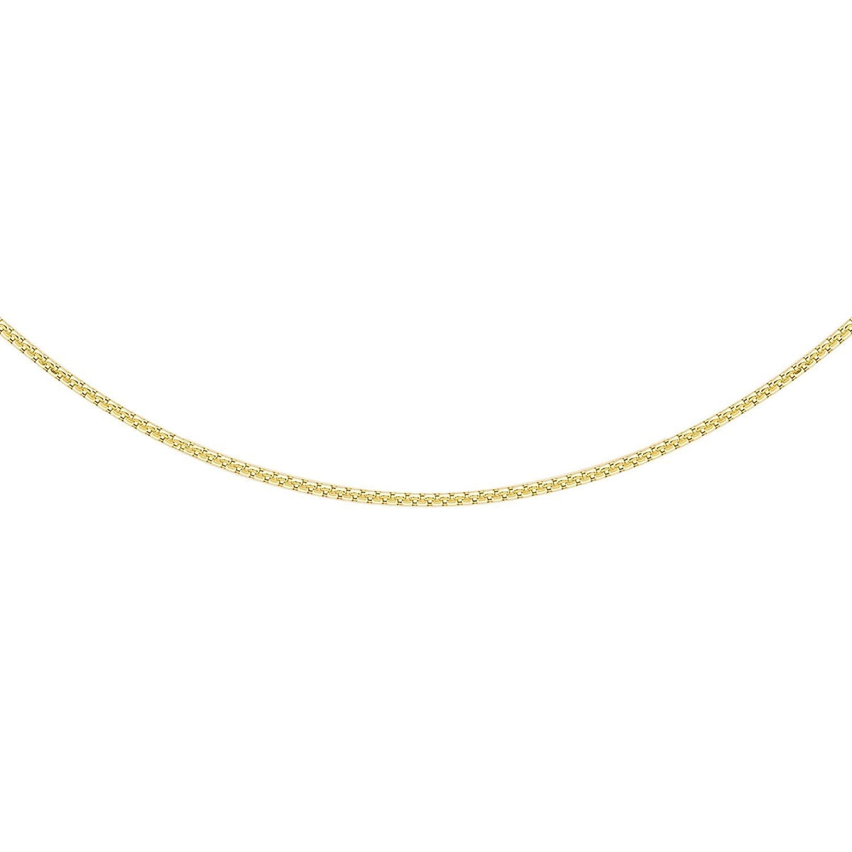 9K Yellow Gold 22 Diamond Cut Box Chain 50cm - Dracakis Jewellers