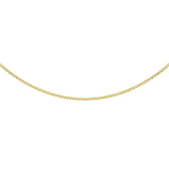 9K Yellow Gold 22 Diamond Cut Box Chain 50cm - Dracakis Jewellers