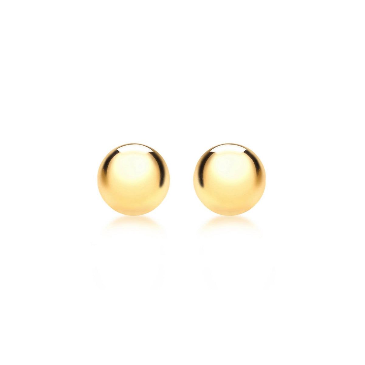 9K Yellow Gold 8mm Ball Stud Earrings - Dracakis Jewellers