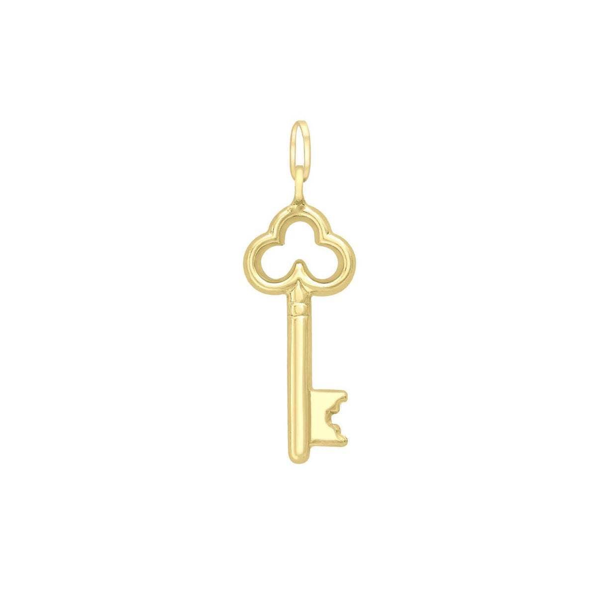 9K Yellow Gold 8mm x 25mm Key Pendant - Dracakis Jewellers