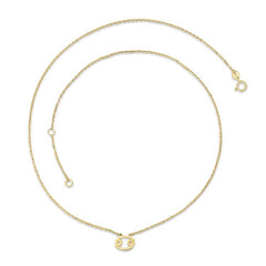 9K Yellow Gold Cancer Zodiac Necklace 40-45cm - Dracakis Jewellers